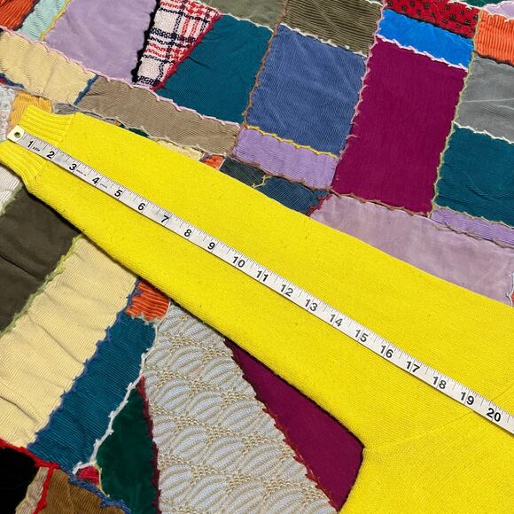 Vintage Lacoste Yellow Cardigan Sweater Small - Picture 6 of 6